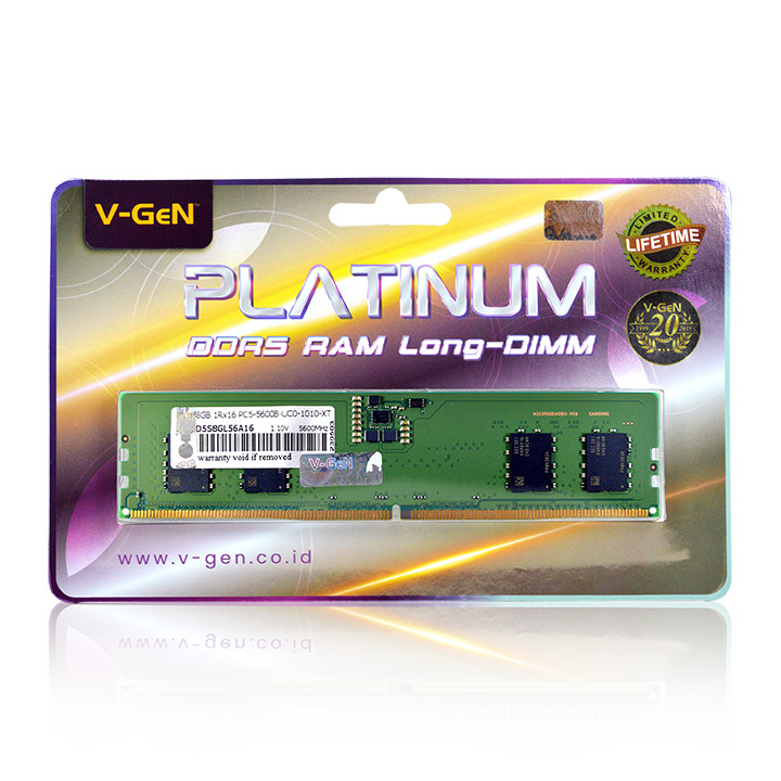 DDR5 16GB PC 5600Mhz RAM PC/Komputer V-GeN Longdimm PLATINUM RESCUE