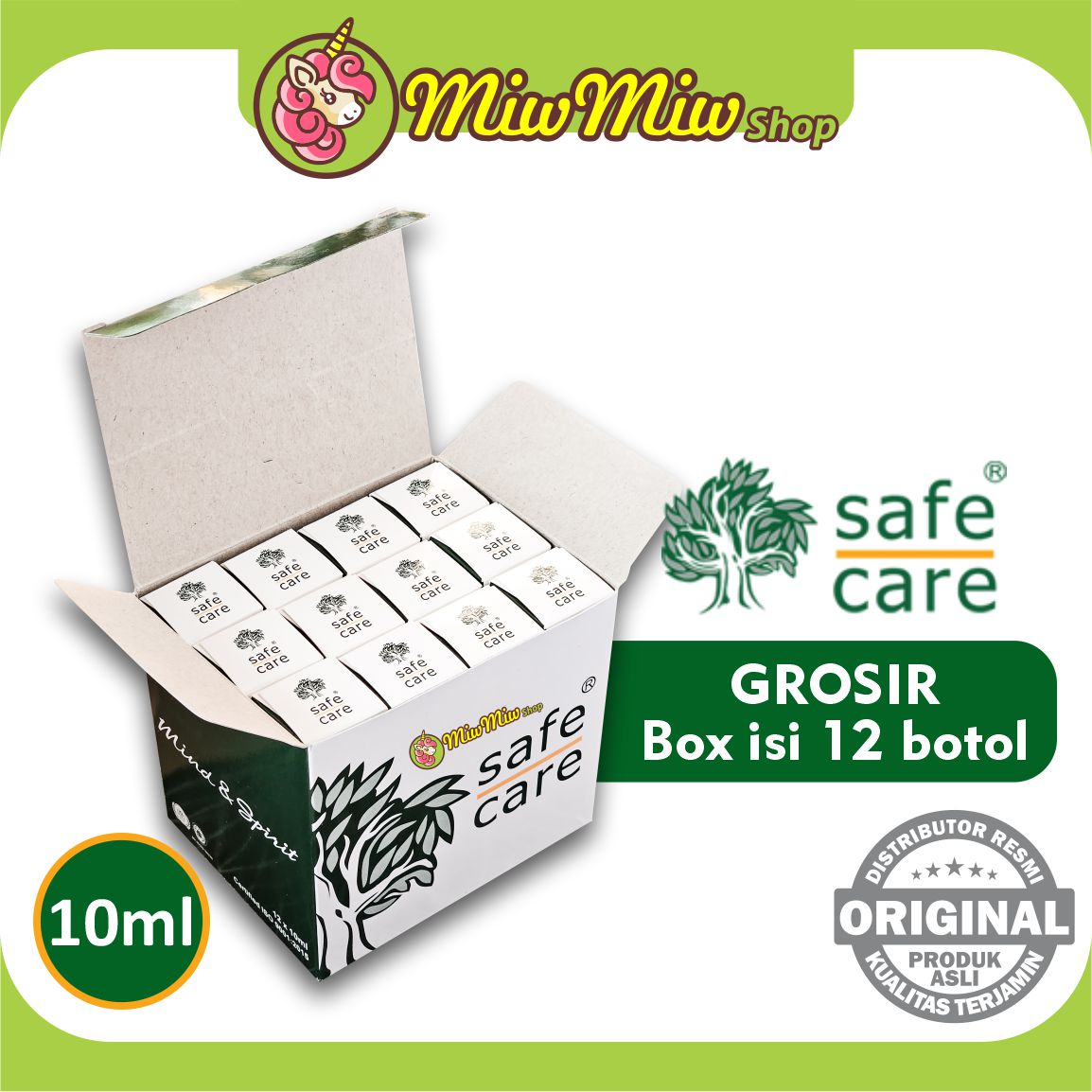 SAFE CARE Minyak Angin Aromatherapy Roll On 10 ml (SafeCare Grosir Box isi 12 botol)