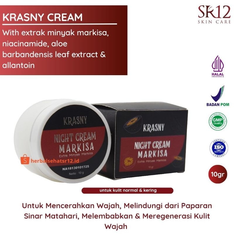 TERLARIS !! KRIM UNTUK KULIT NORMAL DAN KERING ( KRASNY KRIM SR12 ) KRIM PENCERAH KRIM PEMUTIH ALAMI