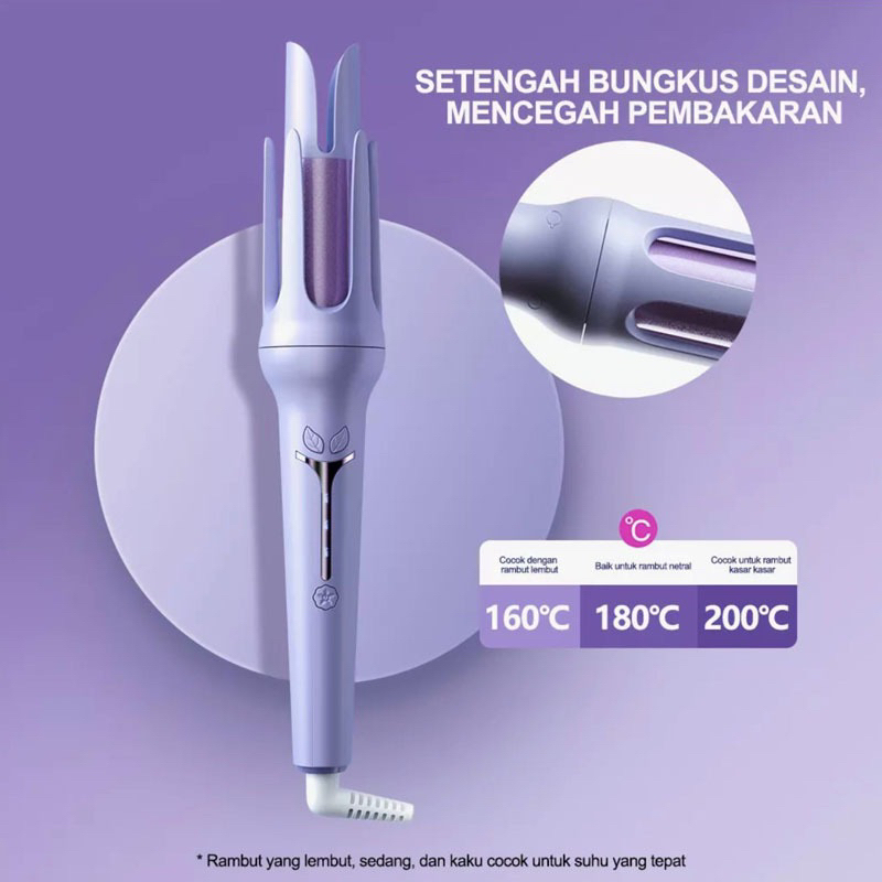 CATOKAN KERITING KERAMIK OTOMATIS / CATOKAN RAMBUT CURLY / AUTOMATIC CURLING BAR 32MM HAIR CURLER JRW0168