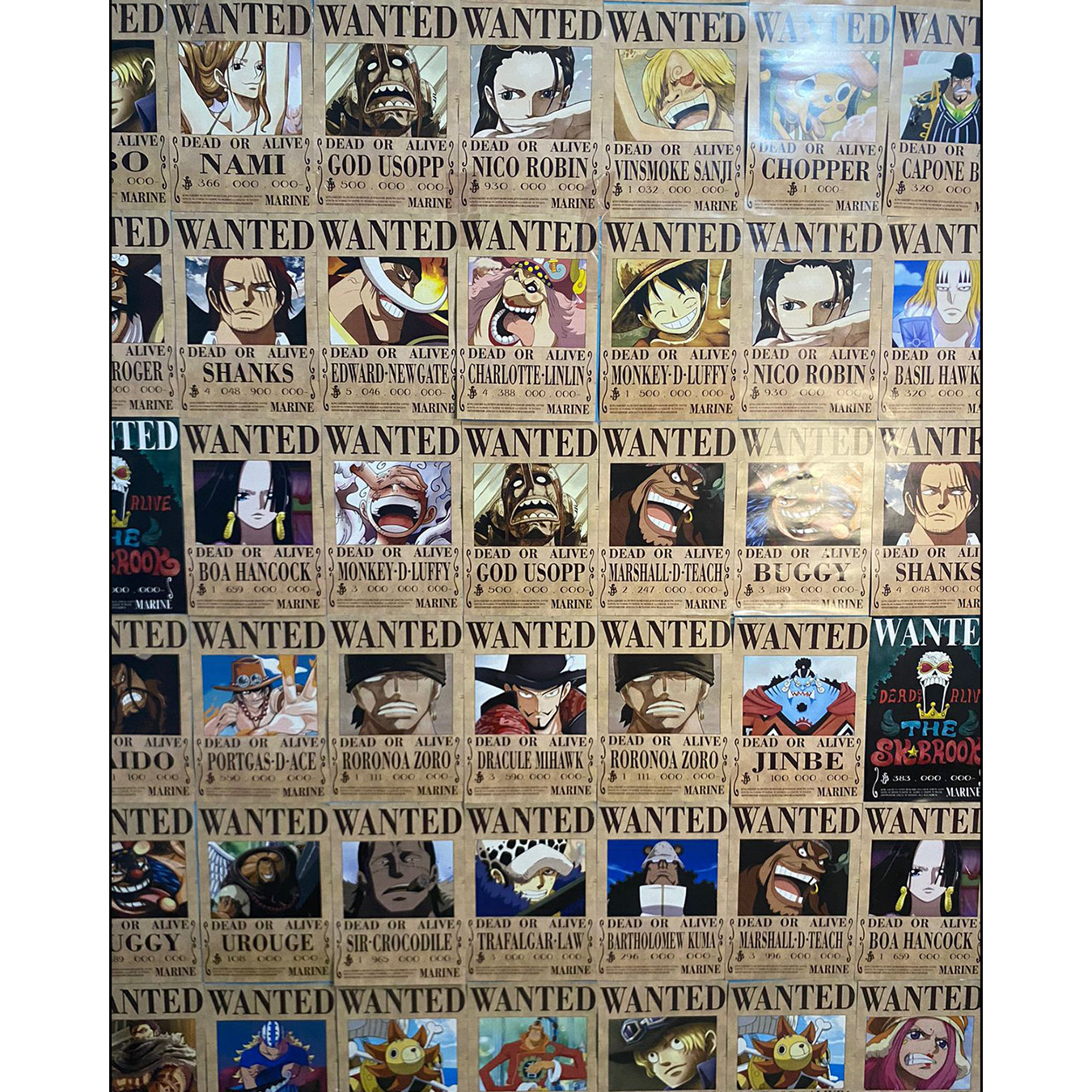 Poster Bounty One Piece Satuan, Bahan Karton Ukuran A4