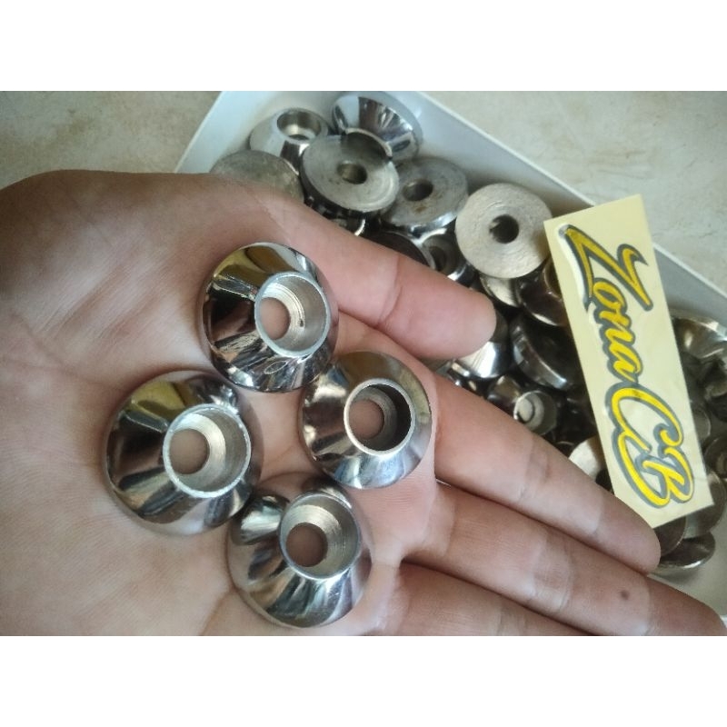 ring baut L 12 / monel baut besi krom / ring jok shock cb gl100 / manisan baut cb gl 100