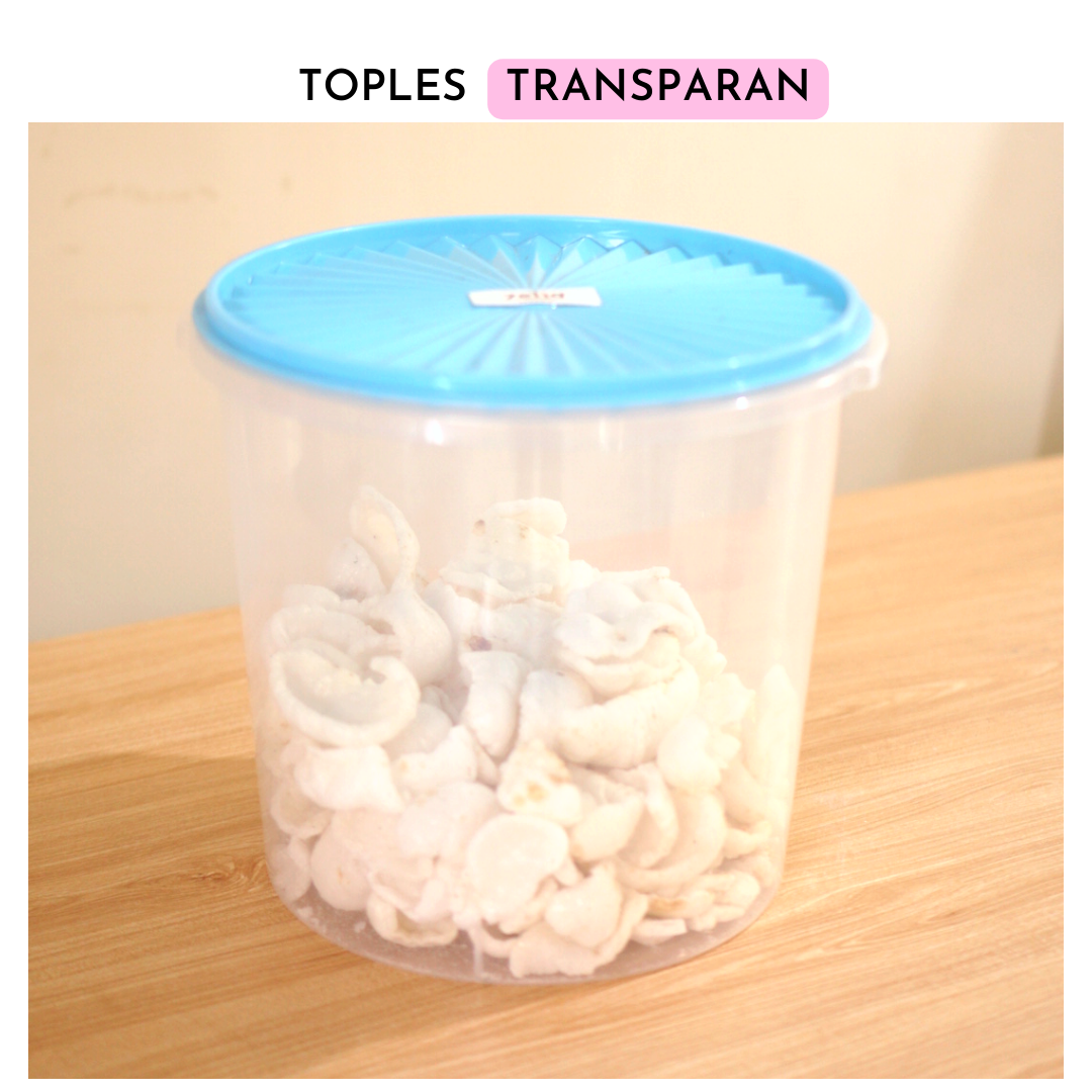 Toples Plastik Besar 16 & 11 Liter / Toples Kerupuk Jumbo / Canister Tempat Makanan Cemilan