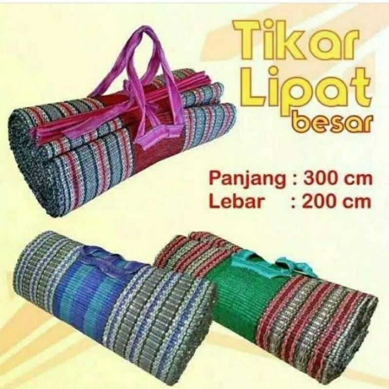 Tikar Lipat Tikar Gulung Krisna Jumbo 2x3 Meter | Lipat Tanpa Sambung | TIKAR PLASTIK KRISNA | TIKAR