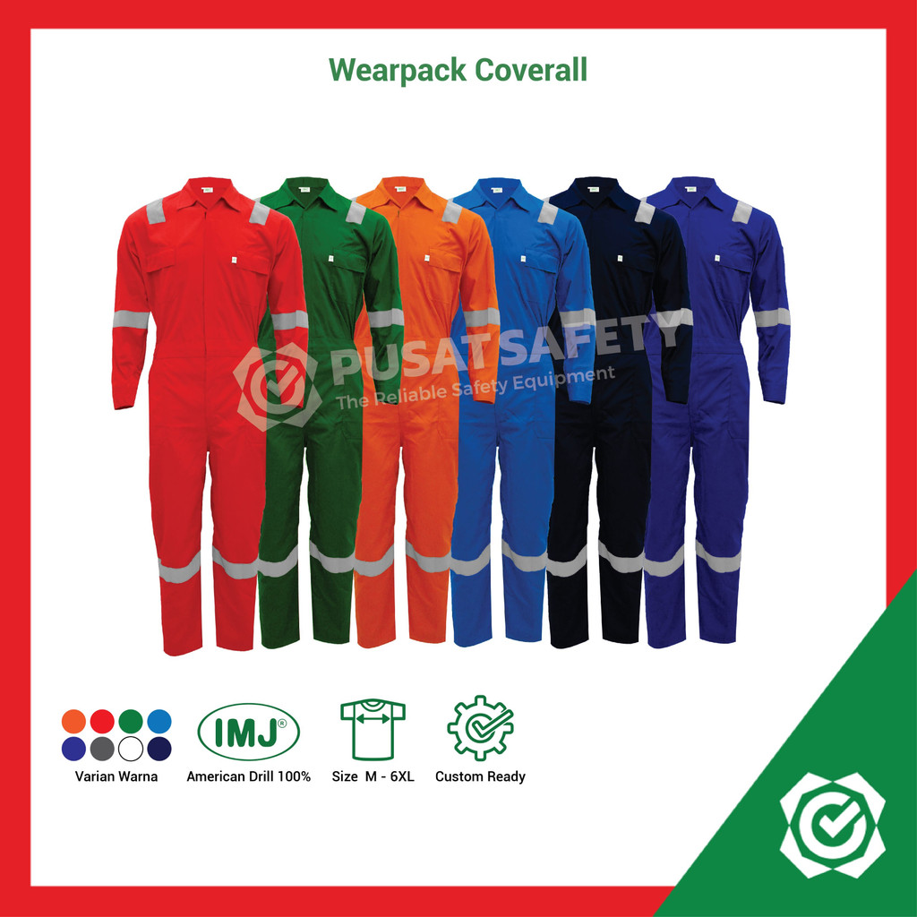 Wearpack Coverall Safety Baju Seragam Kerja Proyek IMJ M-2XL