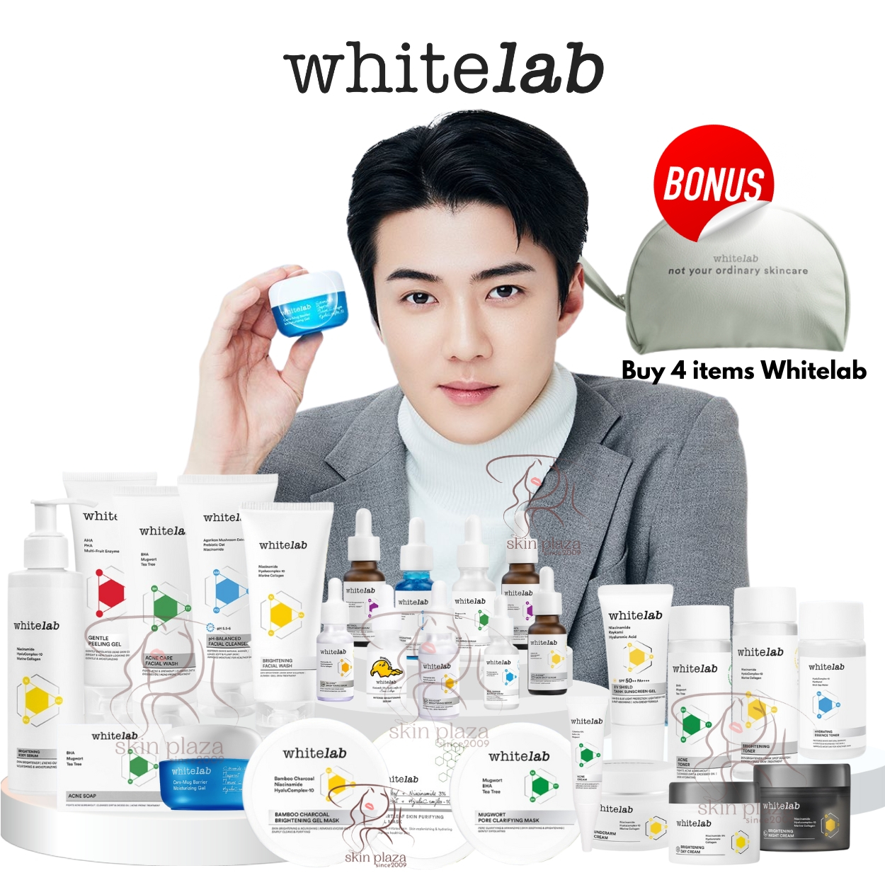 WHITELAB Face Serum Series Body Toner Night Day Cream Facial Wash Underarm Acne Soap Calming Essence Peeling Mugwort UV Shield Sunscreen Gel Heartleaf Mask Eye Intensive Exfoliating Soothing Booster C-Dose Real Barrier NMF Probiome Age White Lab