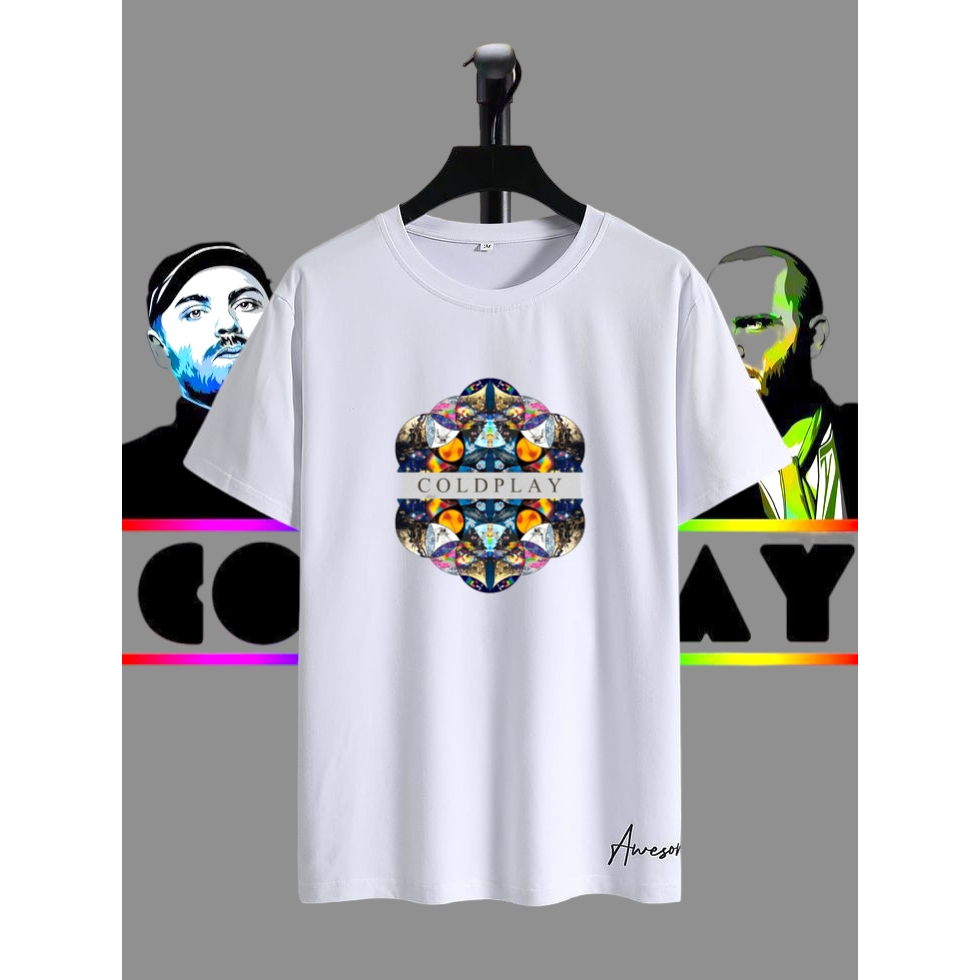 (GROSIR) Kaos ColdPlay Polos Lengan Pendek Unisex / ColdPlay World Tour  / Baju ColdPlay / Kaos Band