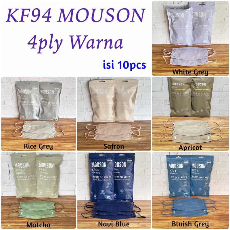 Masker KF94 CAREION Gradation Series Mixed Warna isi 10pcs