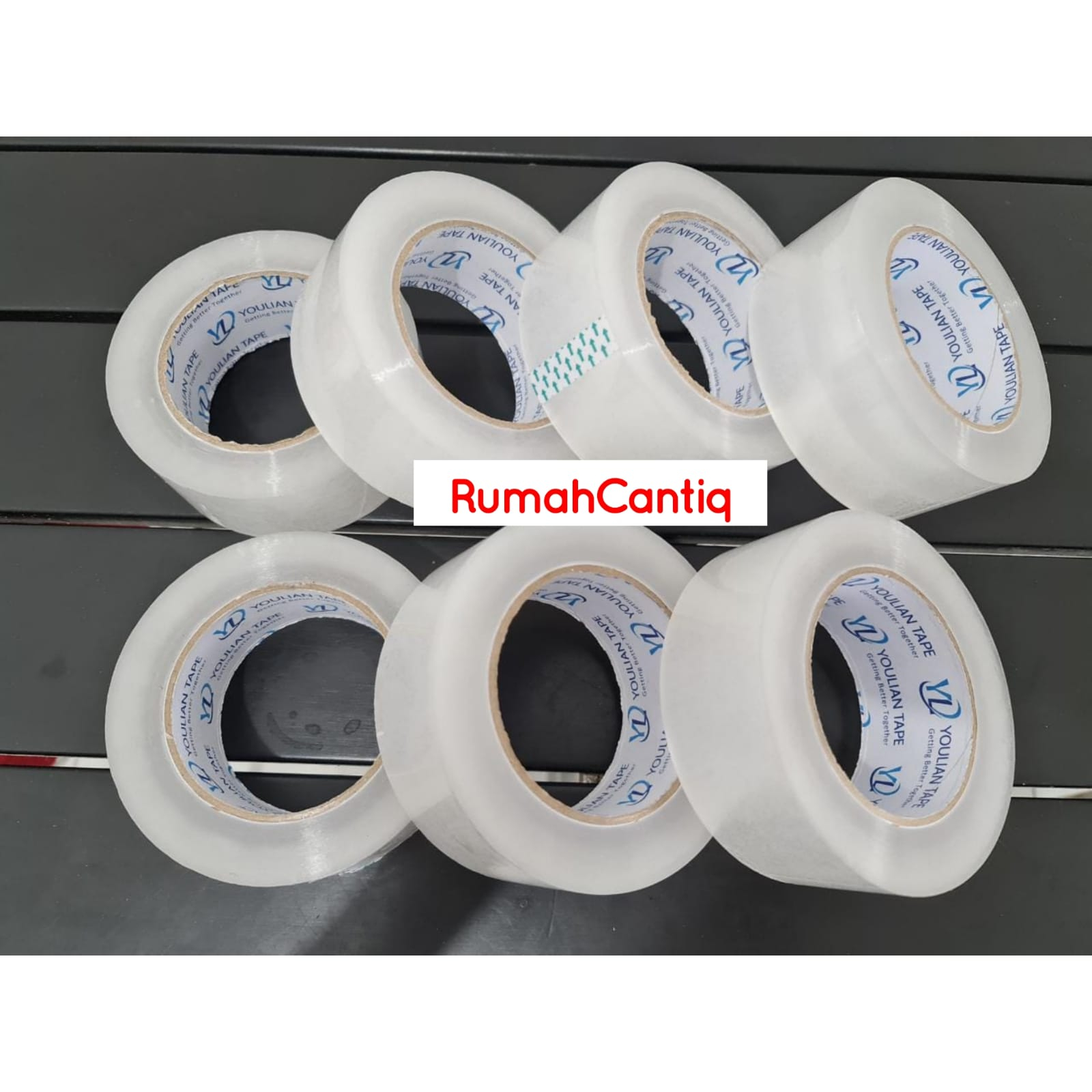 SELOTIP PLAKBAN LAKBAN BENING TAPE JUMBO 45mm x 200 Yard OPP PACKING TAPE PER ROLL DAYA REKAT KUAT