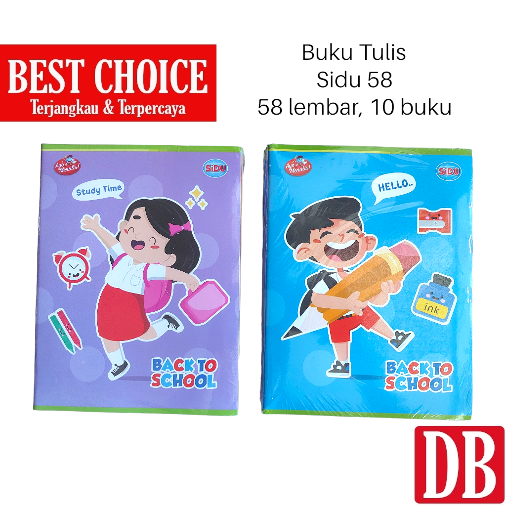 

Buku tulis SIDU 58 lembar (10 pcs)