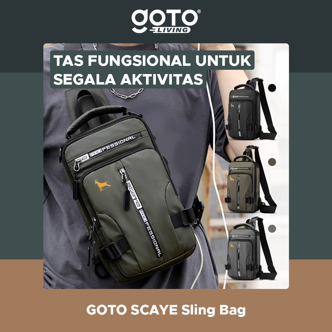 Goto Scaye Sling Bag Waistbag Tas Selempang Slingbag Slempang Pria