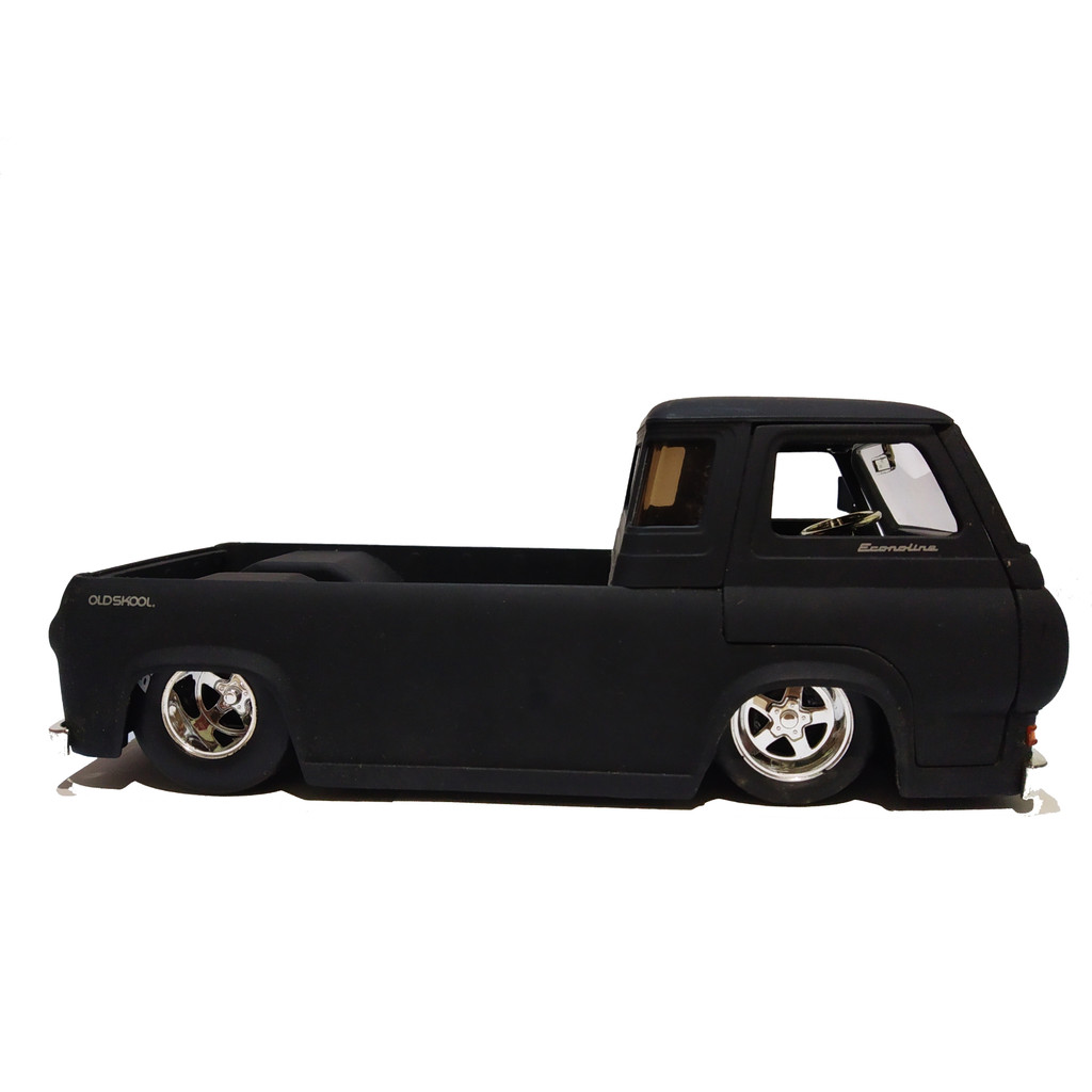 Diecast 1 24 Jada Ford Pickup Econoline | pick up truck mobil hitam balap | | sparepart lengkap | ba