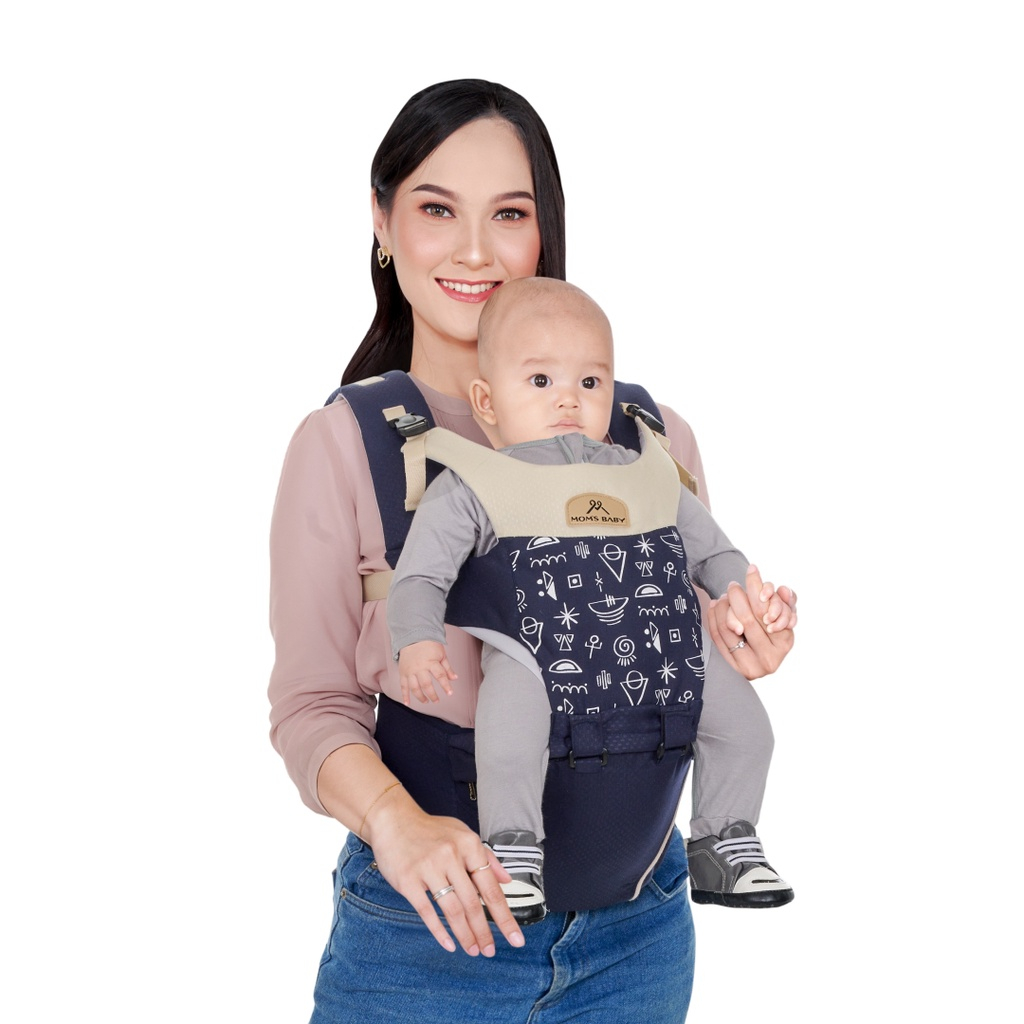 MOM'S BABY MURAH GENDONGAN BAYI ANAK HIP SEAT 7IN1 / M SHAPE INDIE SERIES MBG2041 / MBG2042