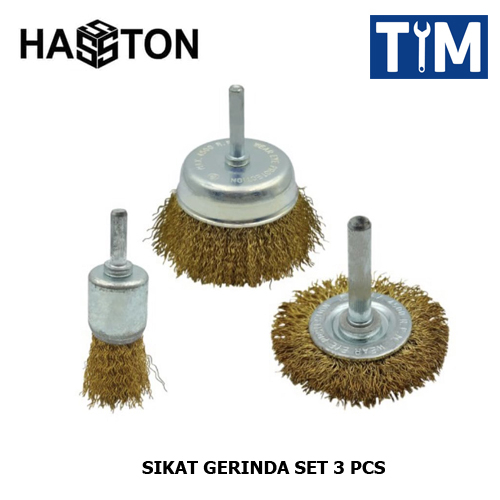 HASSTON Sikat Baja Gerinda Set 3 PCS / Mini Cup Brush Wire / Cup Brush Set 3 PCS