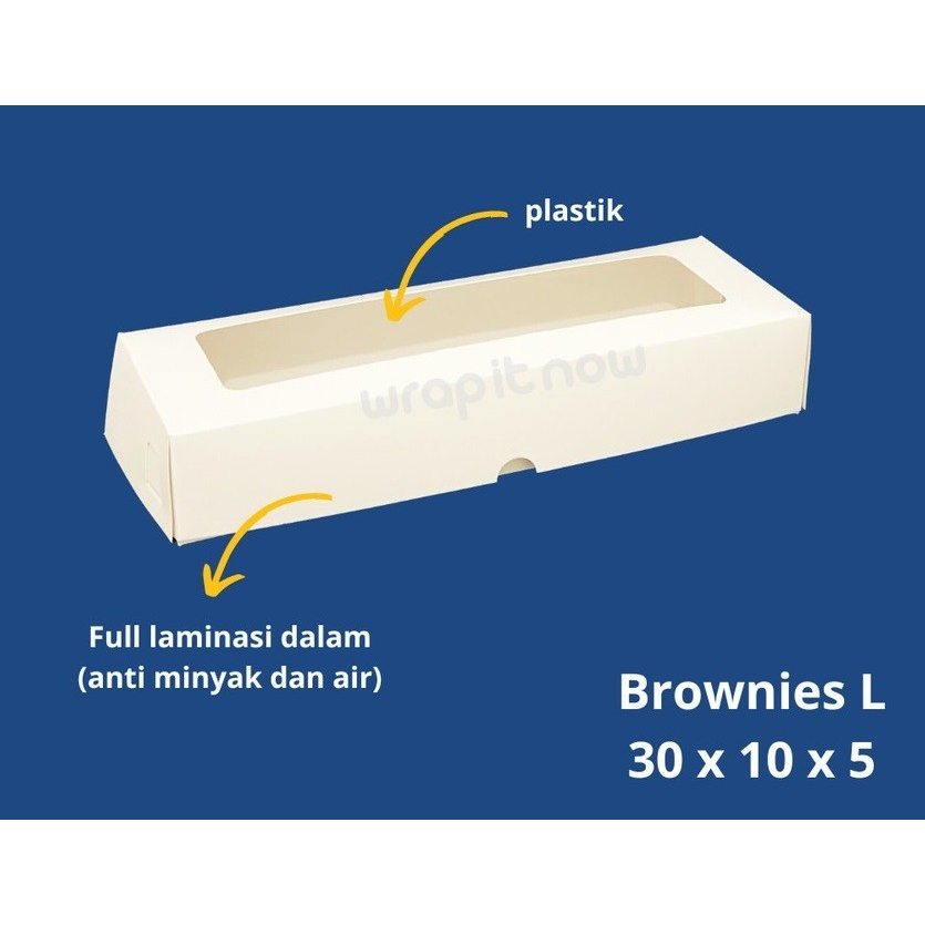 

10pcs BOX PUTIH MIKA 30X10X5 CM IVORY LAMINASI 365 GSM