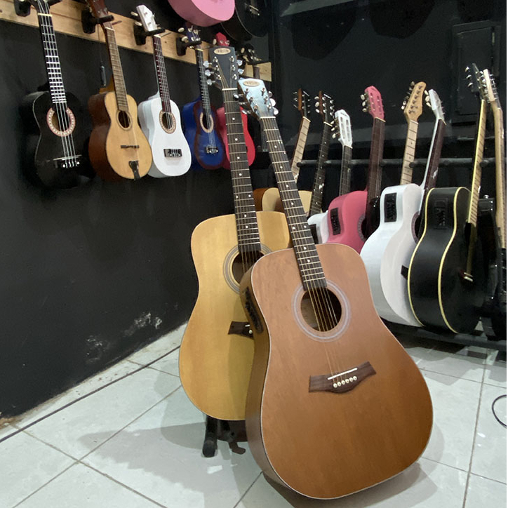 Gitar Akustik Elektrik Original merk KOWE Gitar Free Packing Kayu Paket Lengkap