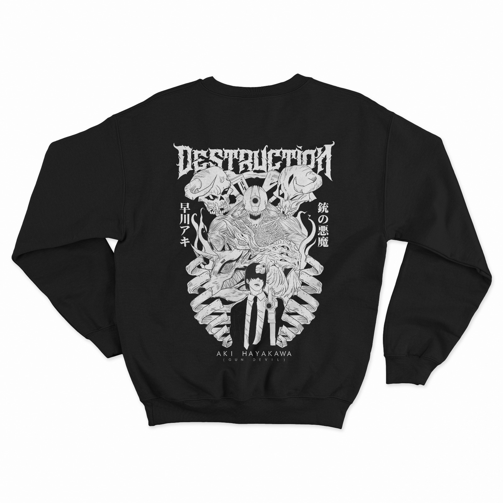 TORIZU Crewneck Aki Gun Devil Anime Manga Chainsaw Man Premium Unisex