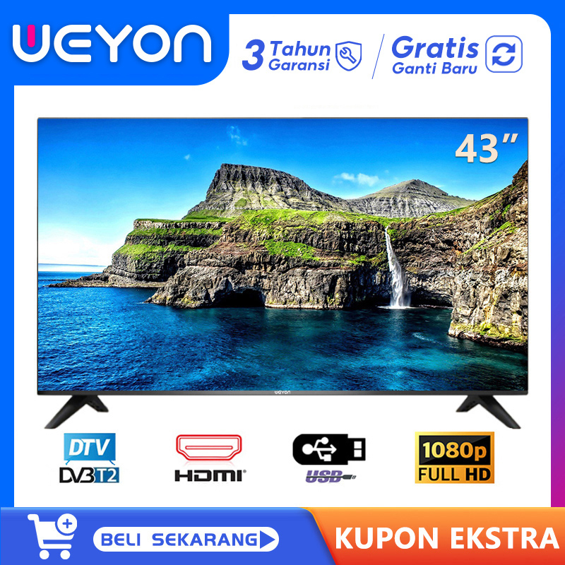 Weyon TV Digital 32/40/43 inch tv led Digital FHD Televisi DVB-T2