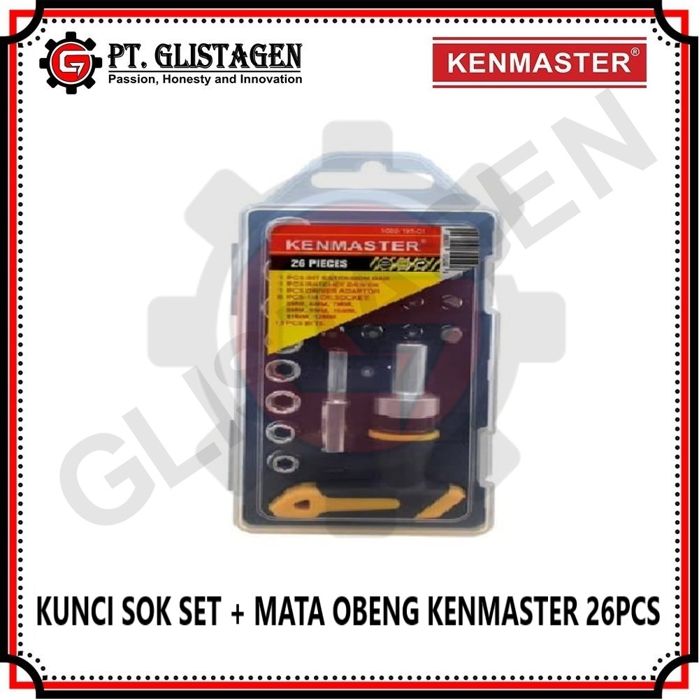 Kunci Sok Set 26 Pcs &amp; Mata Obeng KENMASTER