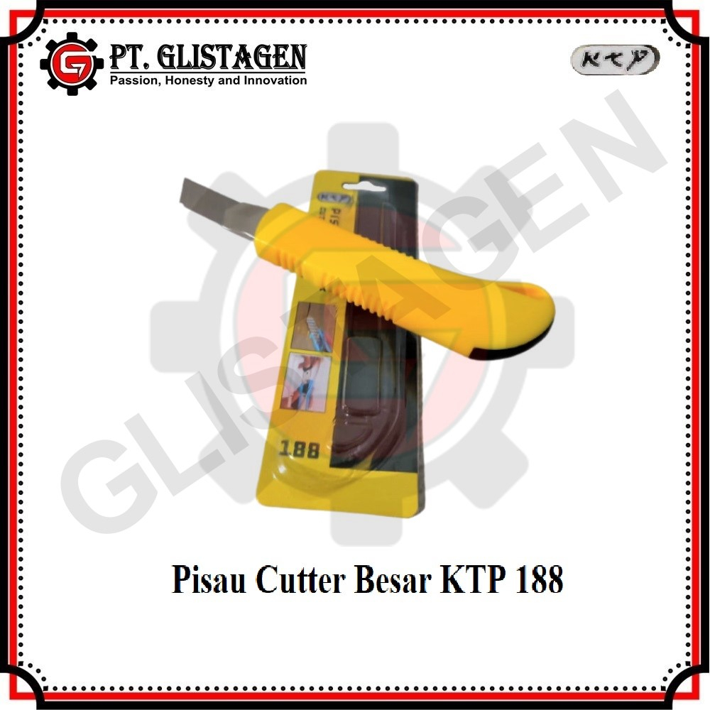 KTP 188 Pisau Cutter Besar Alat Pemotong Kertas Karton ATK Jumbo 18mm