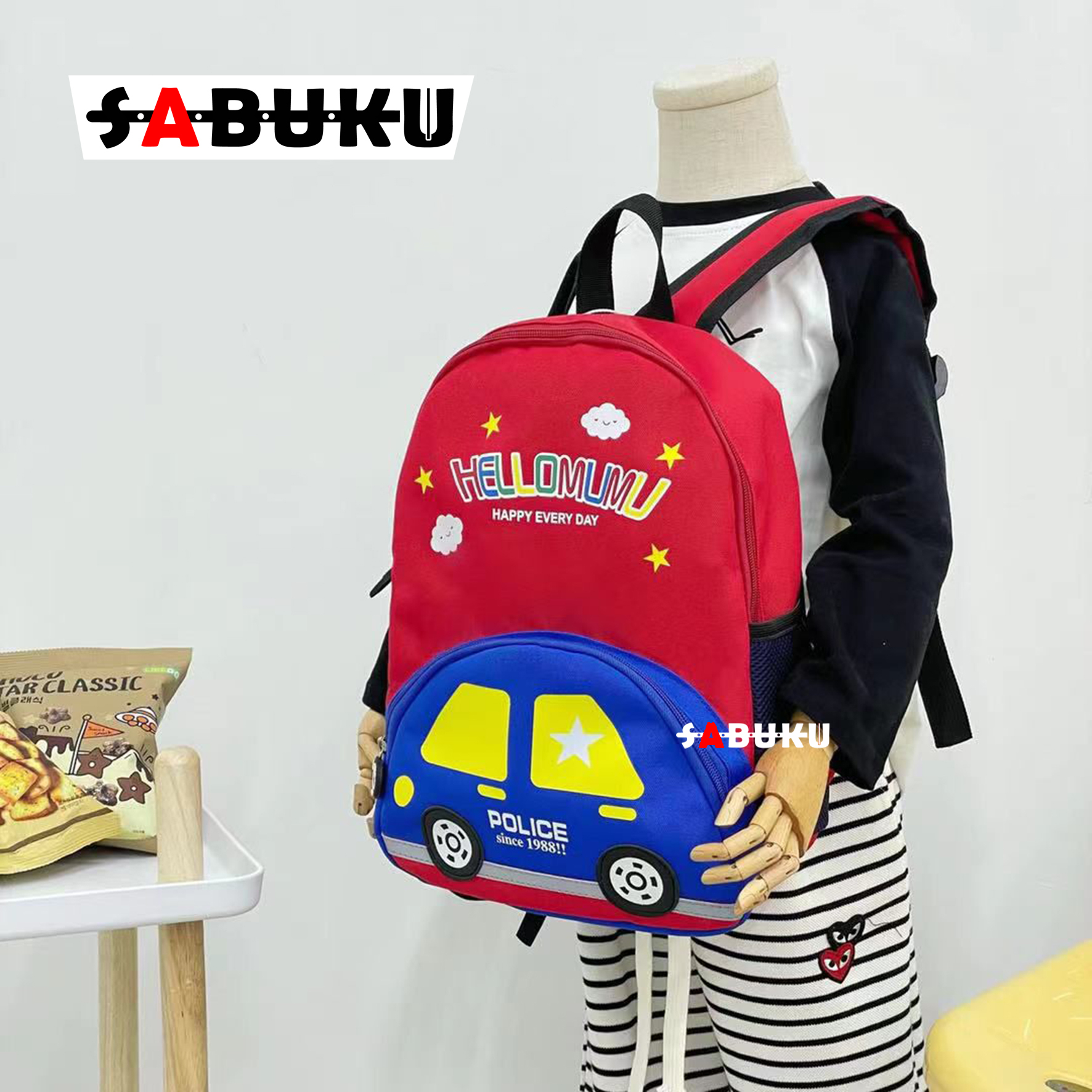 [SK]Tas Ransel Anak TK/SD Tas Punggung Karakter Car PoliceTas Backpack Terbaru - 302