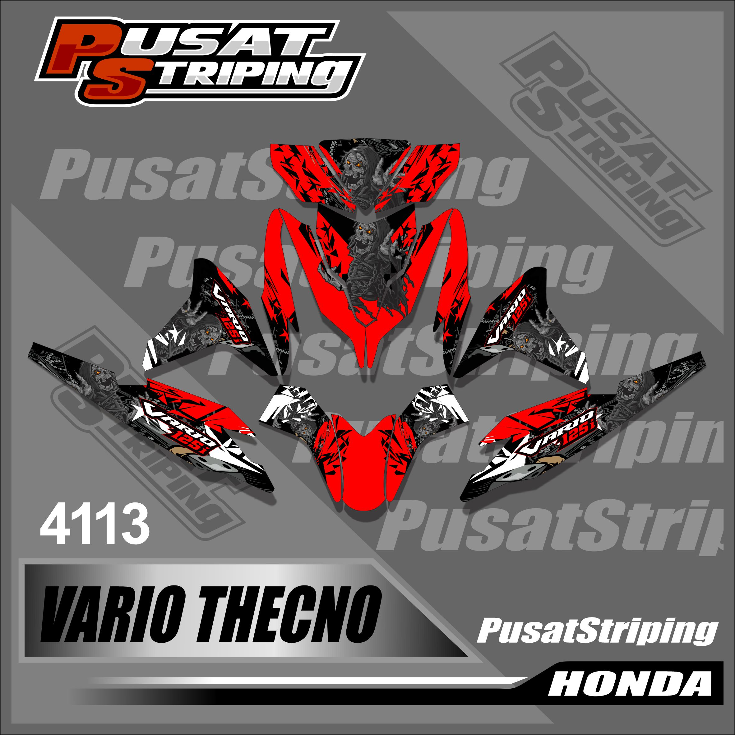 [COD] Stiker Decal Striping Body Motor Vario Thecno Stiker Skotlet Motor Vario Thecno Full Body Desa