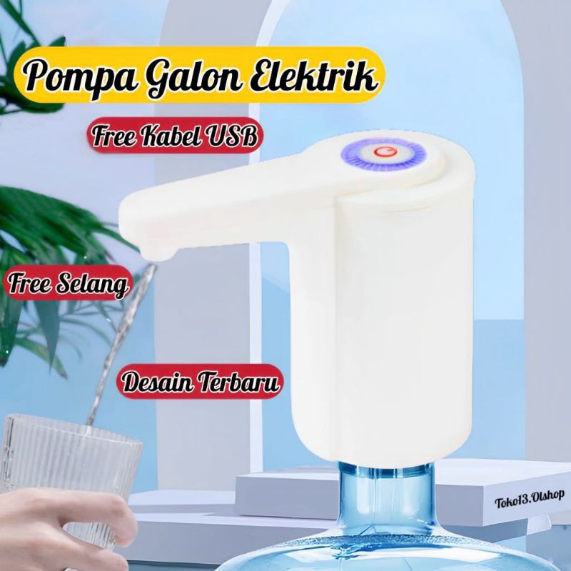 POMPA GALON ELECTRIC - AUTOMATIC DRINKING WATER PUMP GRATIS KABEL USB ⭐ Toko13.Olshop⭐