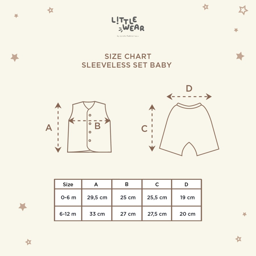 Little Palmerhaus - Little Wear Baby Sleeveless / Setelan Bayi Tanpa Lengan