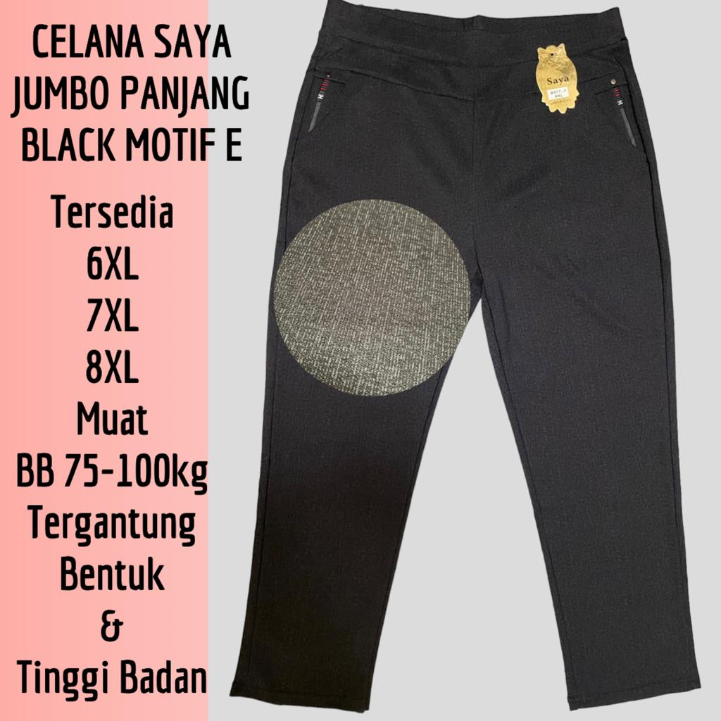 CELANA SAYA IMPORT LEGGING PANJANG MOTIF 6XL-8XL REAL PICT