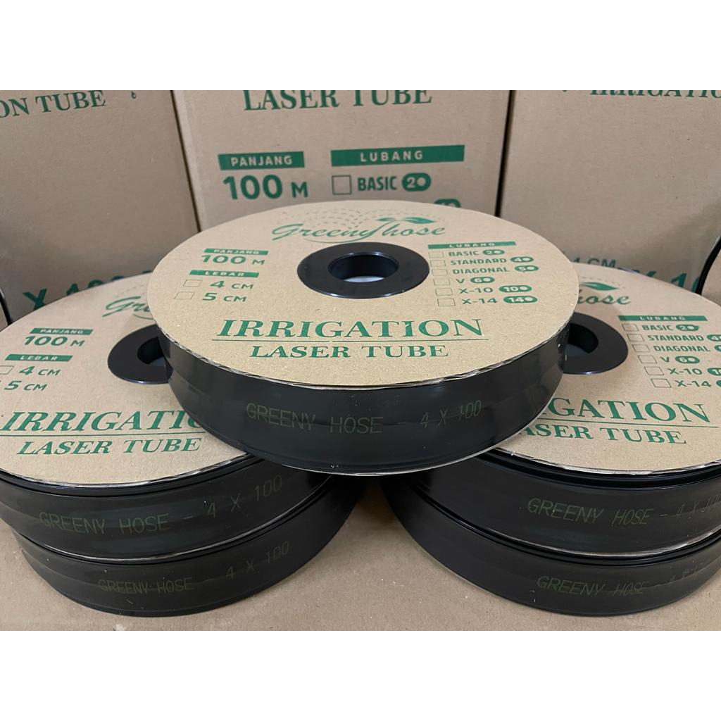 Selang Greeny Hose Laser Tube PE 4 cm ( untuk pipa 3/4" ) - Diagonal (5 Lubang Per Set)