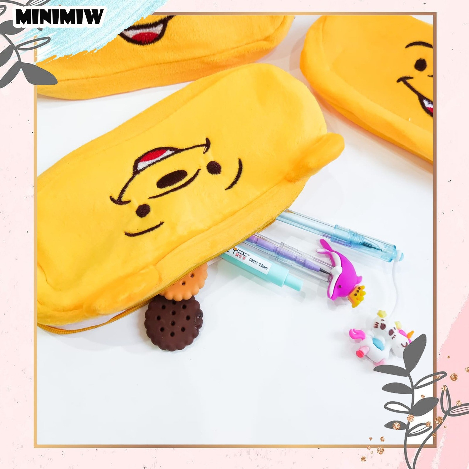 KOTAK PENSIL BENTUK WINNE THE POOH LEMBUT PLUSHY PLUSHIE POUCH PANJANG TEMPAT ALAT TULIS SIMPLE