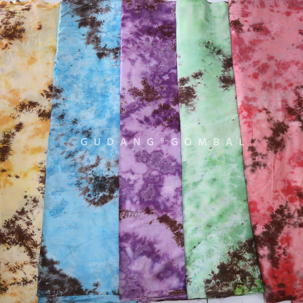 Kain Rayon Motif Tie-Dye Variasi Bahan Daster Mukena (harga per 0,5m)