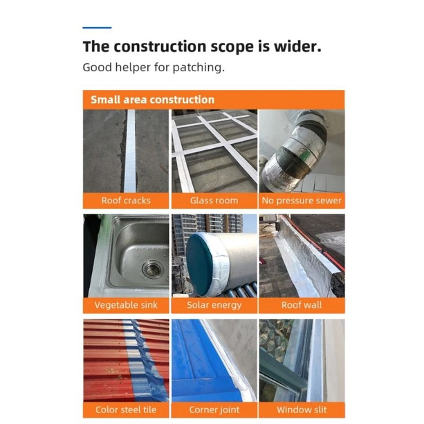 OKK Lakban Aluminium Foil Lem Tambal Anti Bocor Air Butyl Waterproof Tape Penambal Reparasi Tahan Panas