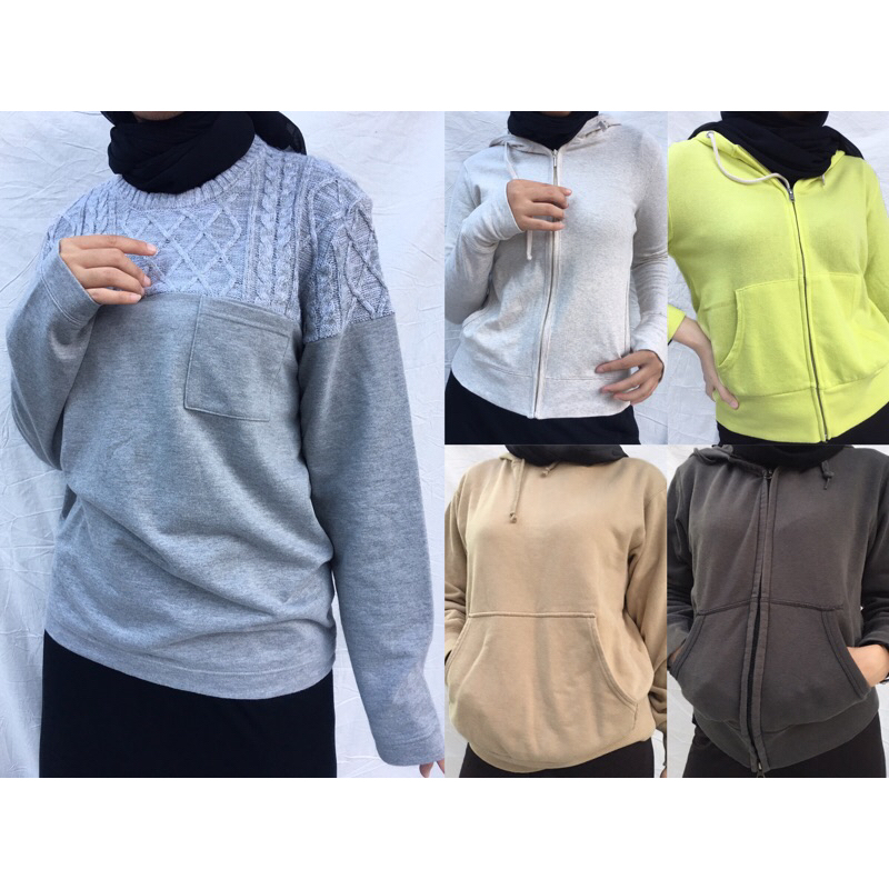 Jaket/Hoodie Polos Zipper Uniqlo dll