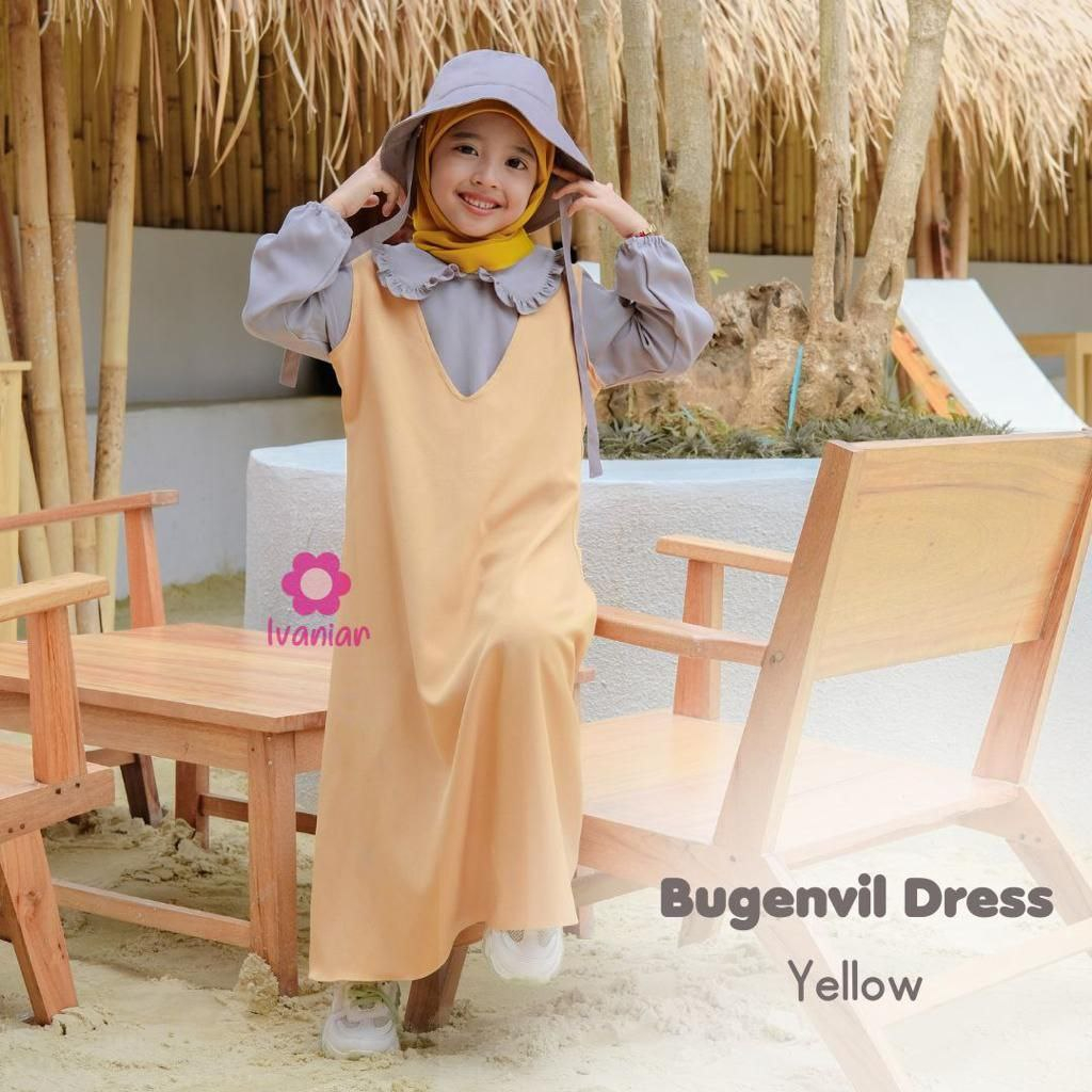 AfsheenaStore Bugenvil Dress By Ivaniar/Dress Anak