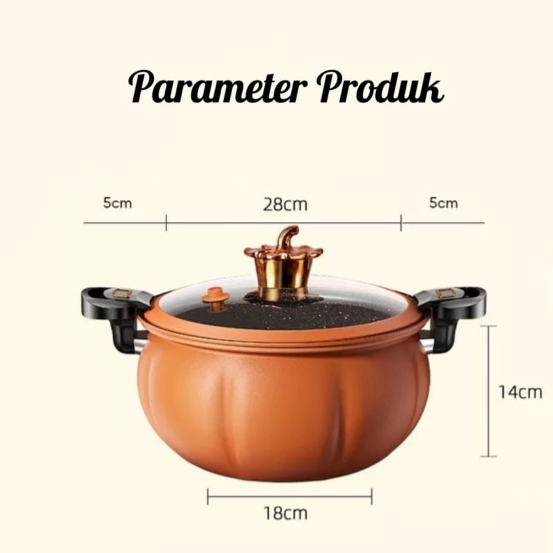 Panci Presto Teflon Pressure Cooker Pot Anti Lengket Panci Presto 8 Liter⭐IM⭐