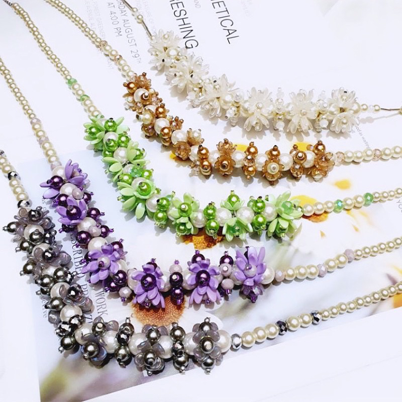 CRYSTAL BEADS NECKLACE / KALUNG DAILY HIJAB / KALUNG KRISTAL / KALUNG HIJAB / KALUNG HANDMADE TERBARU