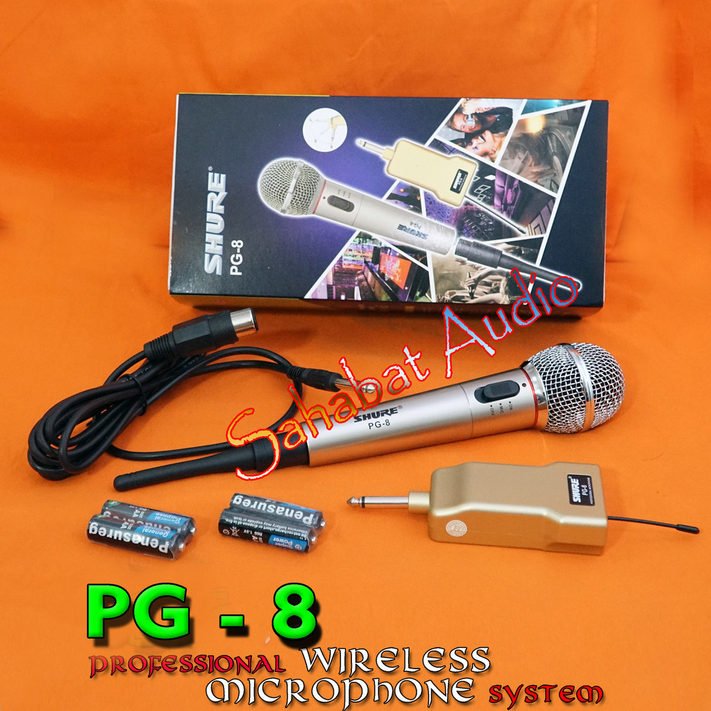 Mic Wireless & Kabel PG - 8 / Microphone Wireless PG 8 / Mic Kabel PG-8 / Mic Wireless PG8