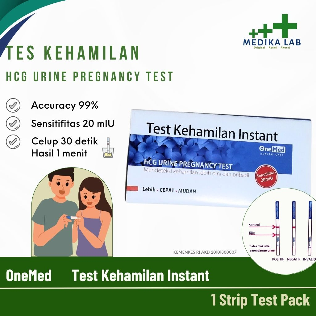 Alat Test Kehamilan OneMed Akurasi 99% | Urine Pregnancy Test | Medikalab Original