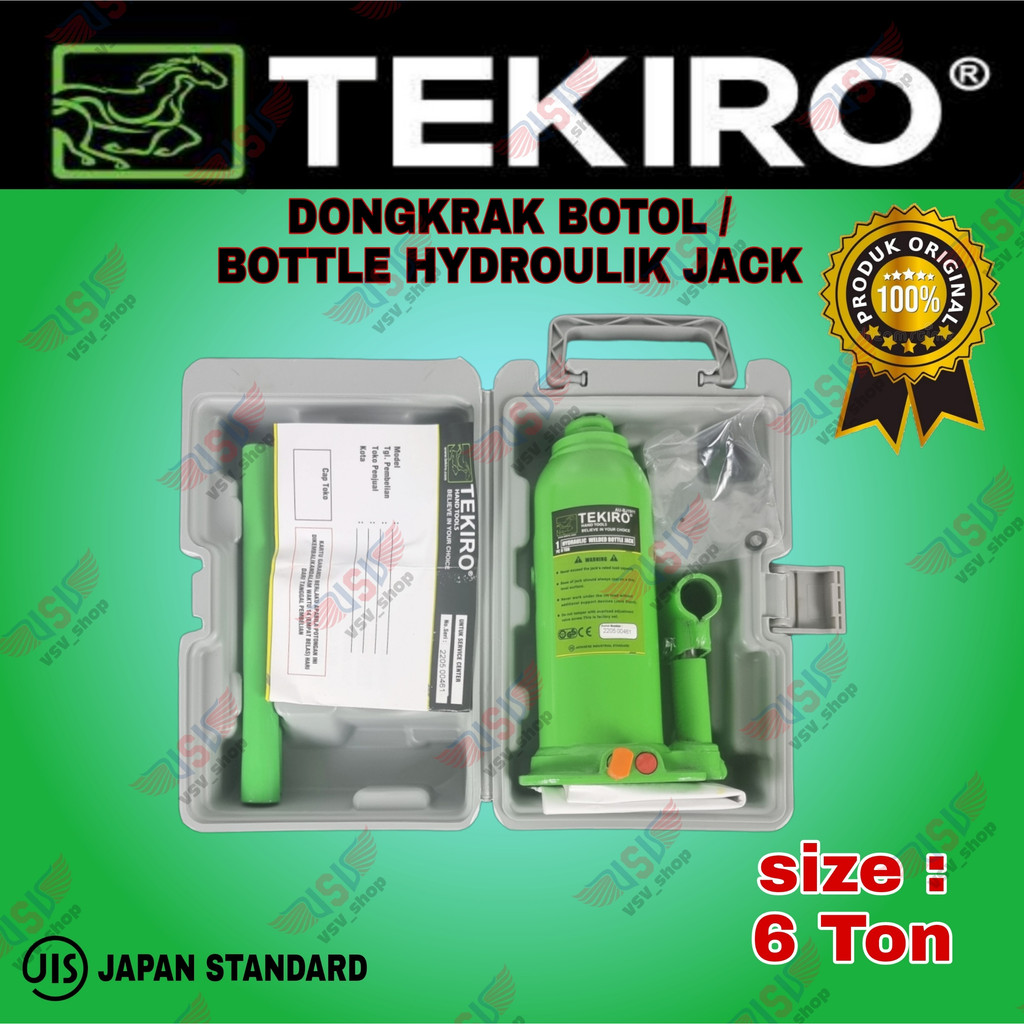 TEKIRO dongkrak botol 6 Ton / hydraulic jack 6 ton Tekiro