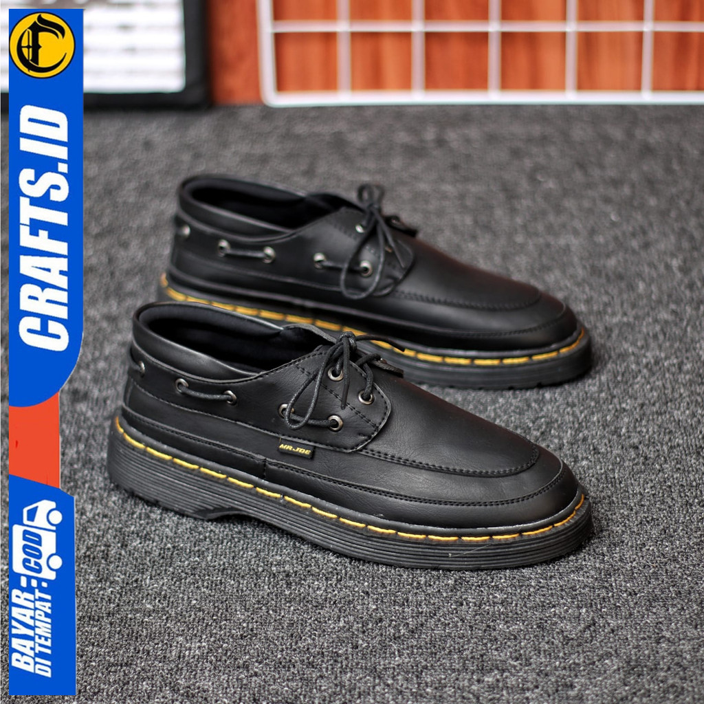 Sepatu Formal Pantofel Casual Docmart Kerja Hitam Pria