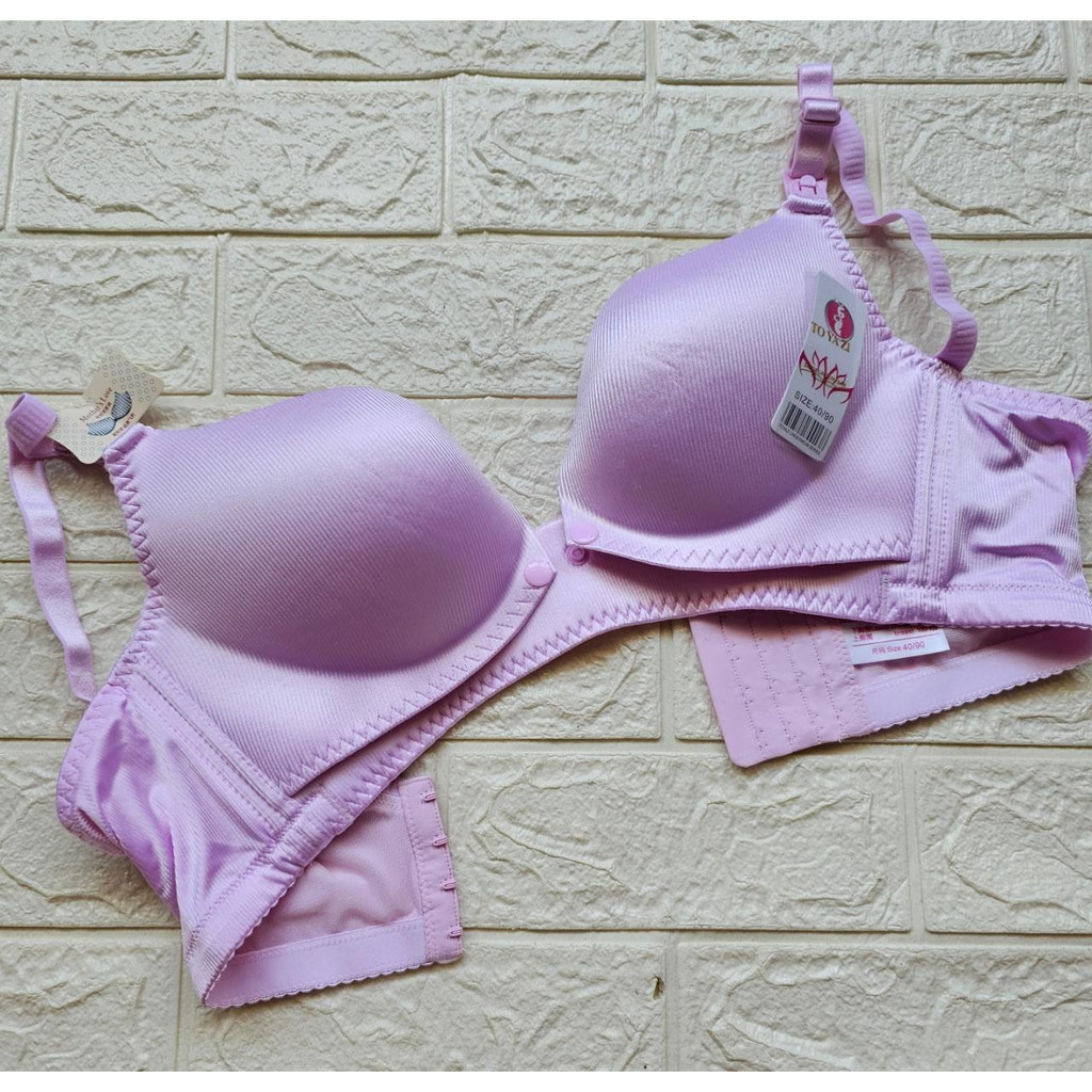 Bra bh menyusui maternity cup C glossy size 36-42 kait 4 kancing 2 in 1 toyazi - 2505