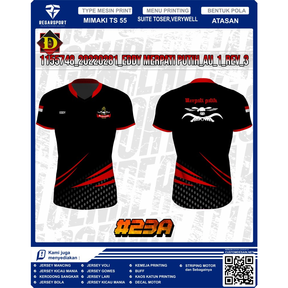 Jersey Premium Pencak Silat Merpati Putih