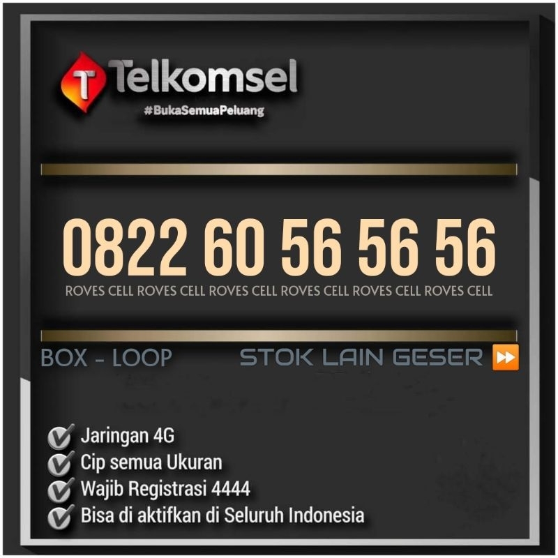 NOMOR CANTIK TELKOMSEL 4G LTE KARTU LOOP SERI TRIPLE AB 565656 434343 TRIPEL ABABAB 56 56 56 43 43 43