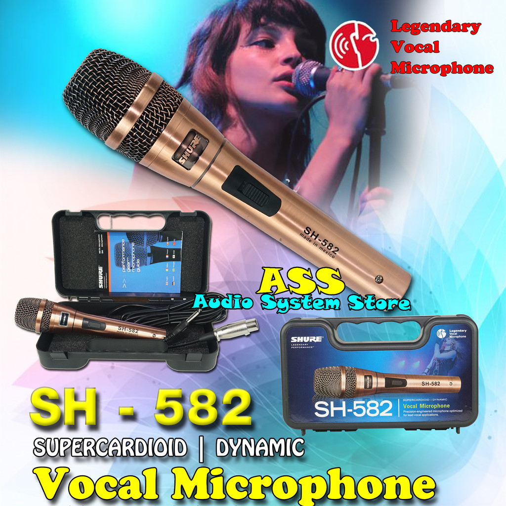 MIC KABEL SH 582 + KOPER Microphone Cable SH - 582 / Mic Dynamic SH-582