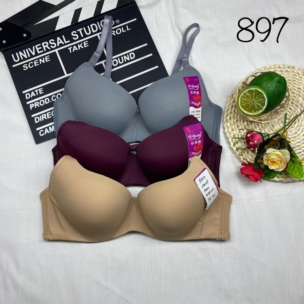 BRA / BH WANITA 897 ADA BUSA SEDANG TIDAK ADA KAWAT SIZE 36-40