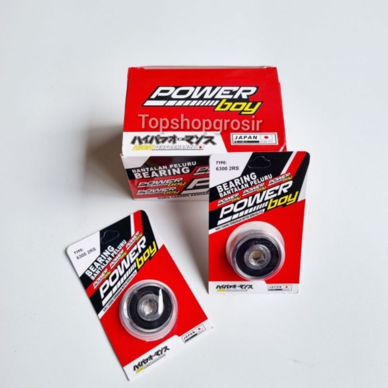 Lahar Roda Bearing Depan 6300 2RS (POWERBOY) Mio/Mio M3/Mio J/Mio Z/Smile/Sporty/Soul/Fino/Xride/Xeon RC