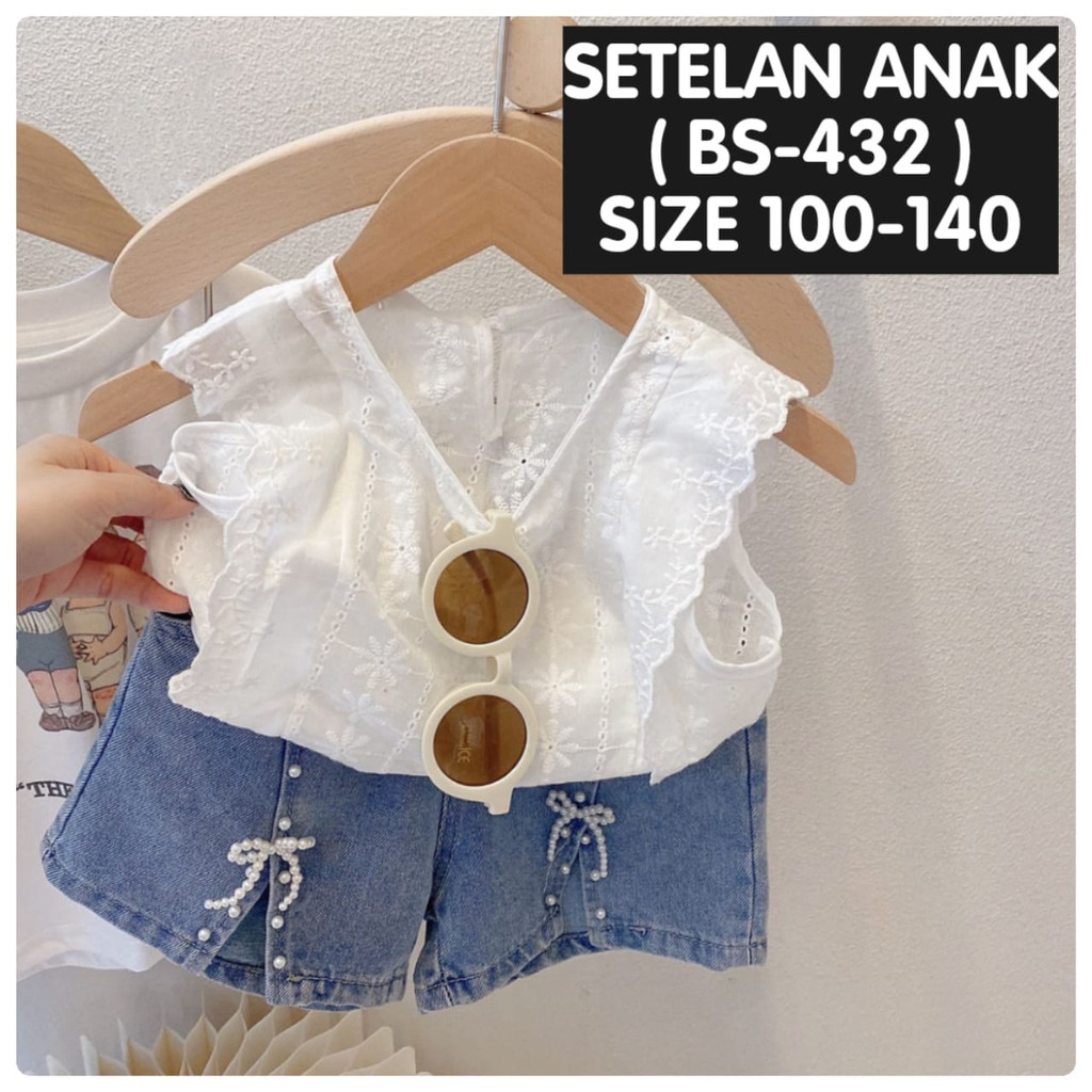 (LOLI-JKT) BS-431 SET ANAK IMPORT MUTIARA PITA  SIZE 100-140