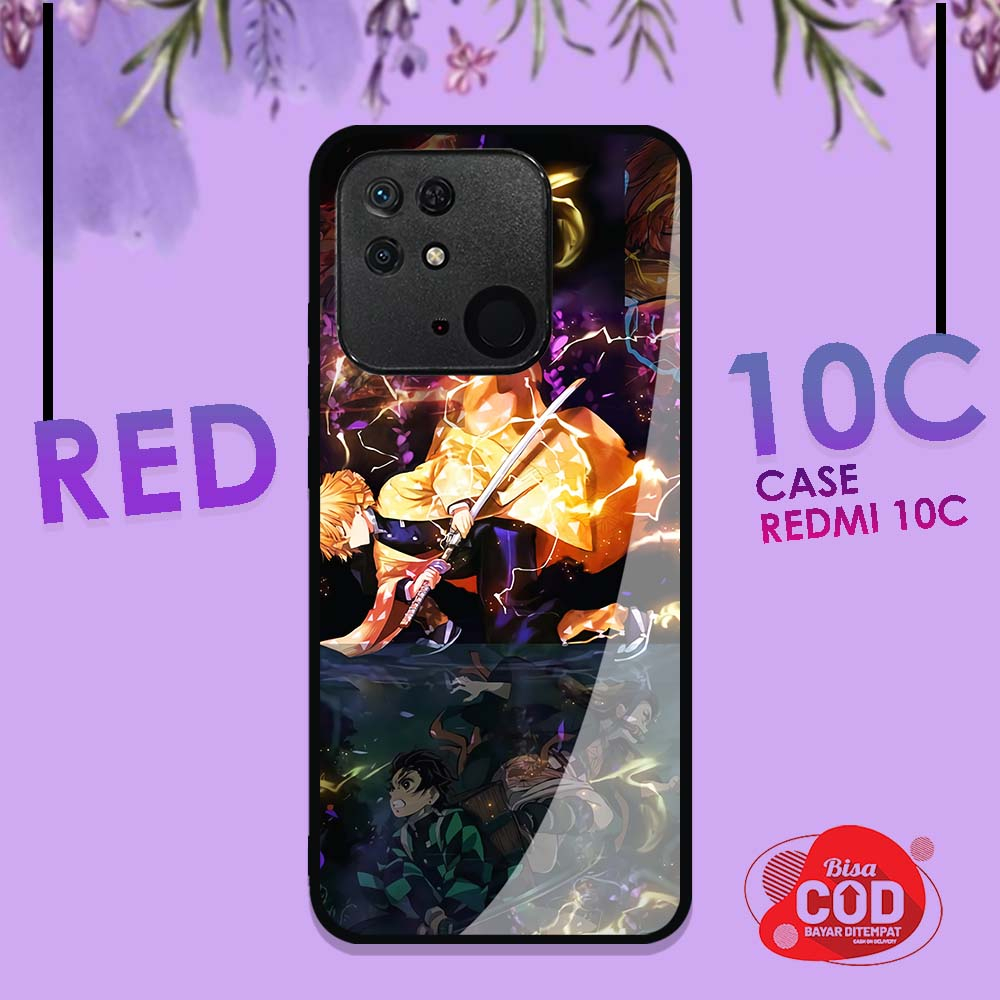 Case Glossy Kilau [MC35] Xiaomi Redmi 10C | Casing Hp 10c Pic HD  | Motif Anime Kimetsu | Maro_Fashi
