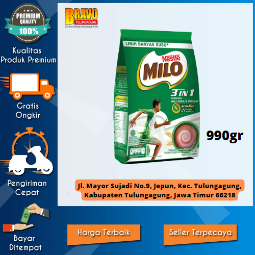 

Bravo Supermarket - MILO 3in1 ACTIV-GO Susu Coklat Pouch 990